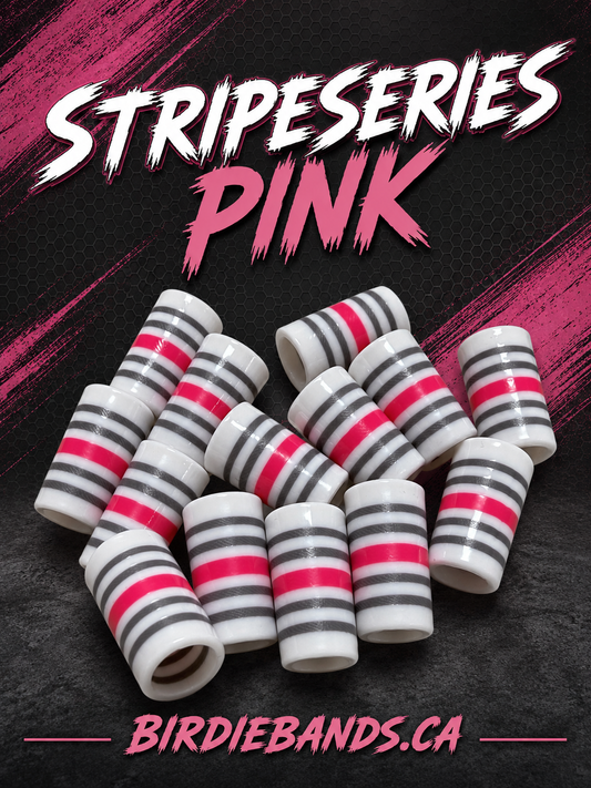 Stripe Series Pink.355 ferrules 1 inch 10pack