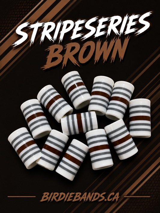Stripe Series Brown .355 ferrules 1 inch 10pack