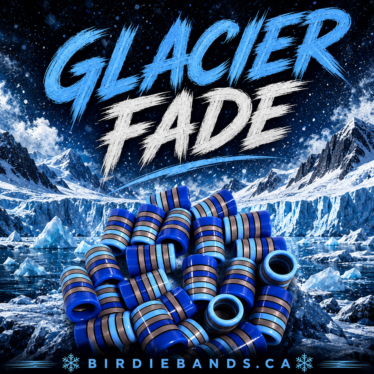 Glacier Fade   .355 ferrules 1  inch 10pack