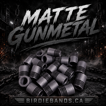 Matte Gunmetal .355 ferrules 1 inch 10pack