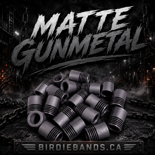 Matte Gunmetal .355 ferrules 1 inch 10pack