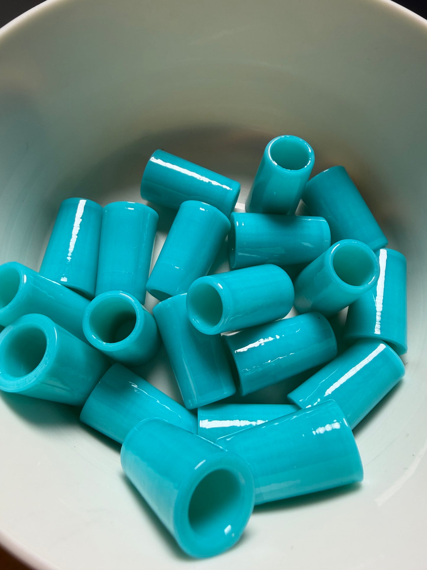 Neon Blue .355 ferrules 1 inch 10pack